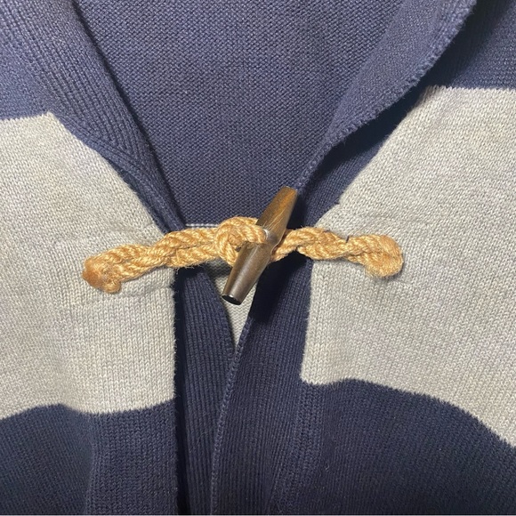 J Crew Men's Nautical Toggle & Rope Button- Closure Blue Sweater, Size Small - Picture 3 of 11